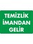 Temizlik Imandan Gelir Dijital Uv Folyo Baskı Uyarı Etiket Yapıştırma Sticker 35X25 cm 1