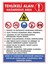 Tehlikeli Alan Dijital Uv Folyo Baskı Uyarı Etiket Yapıştırma Sticker 25X35 cm 1