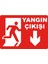 Yangın Çıkışı #4 Dijital Uv Folyo Yapışkan Baskı Uyarı Etiket Yapıştırma Sticker 17.5X12.5 1