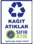 Kağıt Atıklar Sıfır Atık Pvc Plakalı Uyarı Levhası Dekota Dijital Uv Baskı Yapışkanlı 12.5X17.5 cm 1
