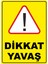 Dikkat Yavaş Pvc Plakalı Uyarı Levhası Dekota Dijital Uv Baskı Yapışkanlı 12.5X17.5 cm 1
