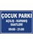 Çocuk Parkı 2 Pvc Plakalı Uyarı Levhası Dekota Dijital Uv Baskı Yapışkanlı 35X25 cm 1
