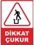 Dikkat Çukur Dijital Uv Folyo Yapışkan Baskı Uyarı Etiket Yapıştırma Sticker 25X35 1