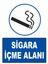 Sigara Içme Alanı Dijital Uv Folyo Yapışkanlı Baskı Uyarı Etiket Yapıştırma Sticker 25X35 cm 1