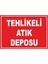 Tehlikeli Atık Deposu Dijital Uv Folyo Yapışkan Baskı Uyarı Etiket Yapıştırma Sticker 35X25 1