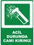 Acil Durumda Camı Kırınız Dijital Uv Folyo Baskı Uyarı Etiket Yapıştırma Sticker 25X35 cm 1
