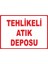 Tehlikeli Atık Deposu Dijital Uv Folyo Yapışkan Baskı Uyarı Etiket Yapıştırma Sticker 35X25 1