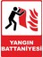 Yangın Battaniyesi Pvc Plakalı Uyarı Levhası Dekota Dijital Uv Baskı Yapışkanlı 12.5X17.5 1
