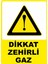 Dikkat Zehirli Gaz Dijital Uv Folyo Yapışkan Baskı Uyarı Etiket Yapıştırma Sticker 25X35 1