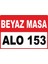 Beyaz Masa Alo 153 Dijital Uv Folyo Yapışkan Baskı Uyarı Etiket Yapıştırma Sticker 35X25 1