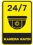 24/7 Kamera Kaydı Dijital Uv Folyo Baskı Yapışkanlı Uyarı Etiket Yapıştırma Sticker 25X35 cm 1