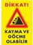 Dikkat Kayma ve Göçme Olabilir Dijital Uv Folyo Baskı Uyarı Etiket Yapıştırma Sticker 25X35 cm 1