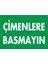 Çimlere Basmayın Dijital Uv Folyo Baskı Uyarı Etiket Yapıştırma Sticker 35X25 cm 1