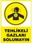 Tehlikeli Gazları Solumayın Dijital Uv Folyo Yapışkan Baskı Uyarı Etiket Yapıştırma Sticker 25X35 1
