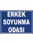 Erkek Soyunma Odası 1 Pvc Plakalı Uyarı Levhası Dekota Dijital Uv Baskı Yapışkanlı 35X25 cm 1