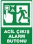 Acil Çıkış Alarm Butonu Dijital Uv Folyo Baskı Uyarı Etiket Yapıştırma Sticker 12.5X17.5 1