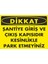 Şantiye Giriş Çıkış Park Etmeyiniz Dijital Uv Folyo Baskı Uyarı Etiket Yapıştırma Sticker 35X25 cm 1
