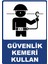 Güvenlik Kemeri Kullan Dijital Uv Folyo Baskı Uyarı Etiket Yapıştırma Sticker 12.5X17.5 1