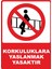 Korkuluklara Yaslanmak Yasaktır Dijital Uv Folyo Baskı Uyarı Etiket Yapıştırma Sticker 25X35 1