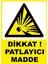 Dikkat Dijital Pvc Plakalı Uyarı Levhası Dekota Dijital Uv Baskı Yapışkanlı 25X35 cm 1