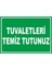 Tuvaletleri Temiz Tutunuz Dijital Uv Folyo Yapışkan Baskı Uyarı Etiket Yapıştırma Sticker 35X25 1