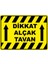 ChicArt Design Studio Dikkat Alçak Tavan Dijital Uv Folyo Yapışkan Baskı Uyarı Etiket Yapıştırma Sticker 35X25 1