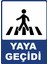 Yaya Geçidi Dijital Uv Folyo Baskı Uyarı Etiket Yapıştırma Sticker 25X35 1