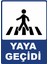Yaya Geçidi Dijital Uv Folyo Baskı Uyarı Etiket Yapıştırma Sticker 12.5X17.5 1