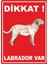 Dikkat Labrador Var Pvc Plakalı Uyarı Levhası Dekota Dijital Uv Baskı Yapışkanlı 12.5X17.5 cm 1
