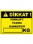 Dikkat Forklift Taşıma Kapasitesi Pvc Uyarı Levhası Dekota Dijital Uv Baskı Yapışkanlı 17.5X12.5 1