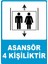 Asansör 4 Kişiliktir Pvc Plakalı Uyarı Levhası Dekota Dijital Uv Baskı Yapışkanlı 25X35 cm 1