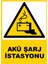 Akü Şarj Istasyonu Dijital Uv Folyo Baskı Uyarı Etiket Yapıştırma Sticker 25X35 1