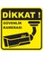 Dikkat Güvenlik Kamerası Pvc Plakalı Uyarı Levhası Dekota Dijital Uv Baskı Yapışkanlı 25X35 cm 1