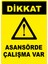 Dikkat Asansörde Çalışma Var Dijital Uv Folyo Yapışkan Baskı Uyarı Etiket Yapıştırma Sticker 25X35 1