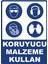 Koruyucu Malzeme Kullan Dijital Uv Folyo Baskı Yapışkanlı Uyarı Etiket Yapıştırma Sticker 25X35 cm 1