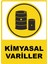 Kimyasal Variller Pvc Plakalı Uyarı Levhası Dekota Dijital Uv Baskı Yapışkanlı 12.5X17.5 cm 1