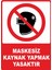 Maskesiz Kaynak Yapmak Yasaktır Dijital Uv Folyo Baskı Uyarı Etiket Yapıştırma Sticker 12.5X17.5 cm 1