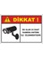 Dikkat 24 Saat Kamera Pvc Uyarı Levhası Dekota Dijital Uv Baskı Yapışkanlı 12.5X17.5 1