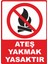 Ateş Yakmak Yasaktır Dijital Uv Folyo Baskı Yapışkanlı Uyarı Etiket Yapıştırma Sticker 12.5X17.5 cm 1