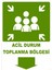 Toplanma Bölgesi Dijital Uv Folyo Baskı Yapışkanlı Uyarı Etiketi Yapıştırma Sticker 12.5X17.5 cm 1