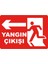 Yangın Çıkışı #2 Pvc Plakalı Uyarı Levhası Dekota Dijital Uv Baskı Yapışkanlı 35X25 cm 1