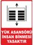 Yük Asansörü Pvc Plakalı Uyarı Levhası Dekota Dijital Uv Baskı Yapışkanlı 25X35 cm 1