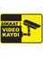 Dikkat Video Kaydı Dijital Uv Folyo Baskı Yapışkanlı Uyarı Etiket Yapıştırma Sticker 25X16 1