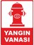 Yangın Vanası Dijital Uv Folyo Baskı Uyarı Etiket Yapıştırma Sticker 12.5X17.5 1