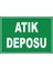 Atık Deposu 3 Uv Folyo Baskı Etiket Yapıştırma Sticker 17.5X12.5 1