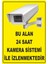 24 Saat Kamera Sistemi Ile Izlenmektedir Dijital Uv Folyo Baskı Uyarı Etiket Sticker 12.5X17.5 1