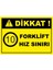 Dikkat Forklift Hız Sınırı Dijital Pvc Uyarı Levhası Dekota Dijital Uv Baskı Yapışkanlı 17.5X12.5 1