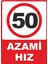Azami Hız 50 Pvc Plakalı Uyarı Levhası Dekota Dijital Uv Baskı Yapışkanlı 12.5X17.5 cm 1