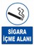 Sigara Içme Alanı Dijital Uv Pvc Plakalı Uyarı Levhası Dekota Dijital Uv Baskı Yapışkanlı 25X35 cm 1