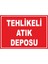Tehlikeli Atık Deposu Pvc Plakalı Uyarı Levhası Dekota Dijital Uv Baskı Yapışkanlı 35X25 cm 1
